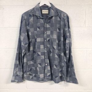 Robert Graham Chambray Square Pattern Shirt